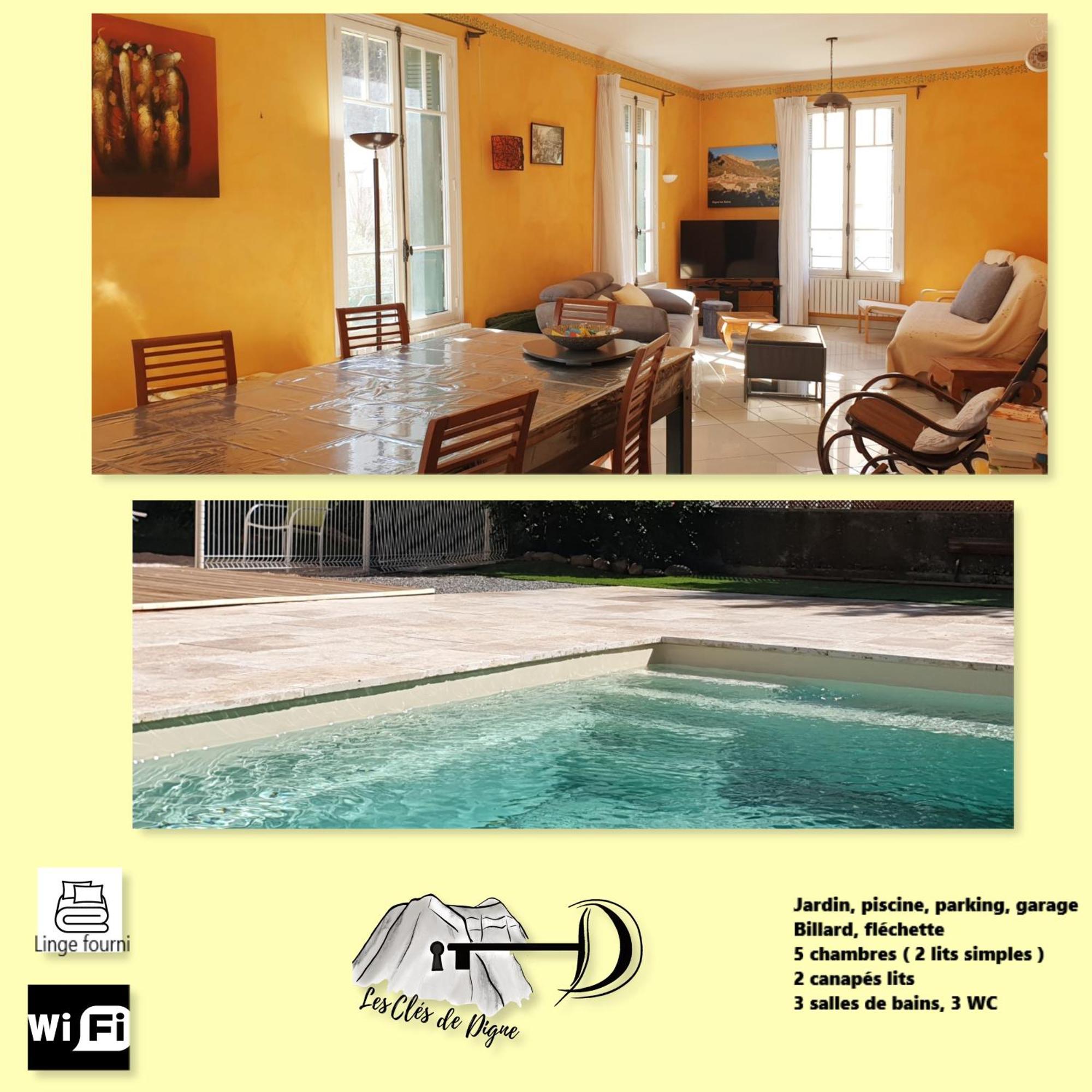 Tres Bel Appartement Avec Piscine Дінь-ле-Бен Екстер'єр фото